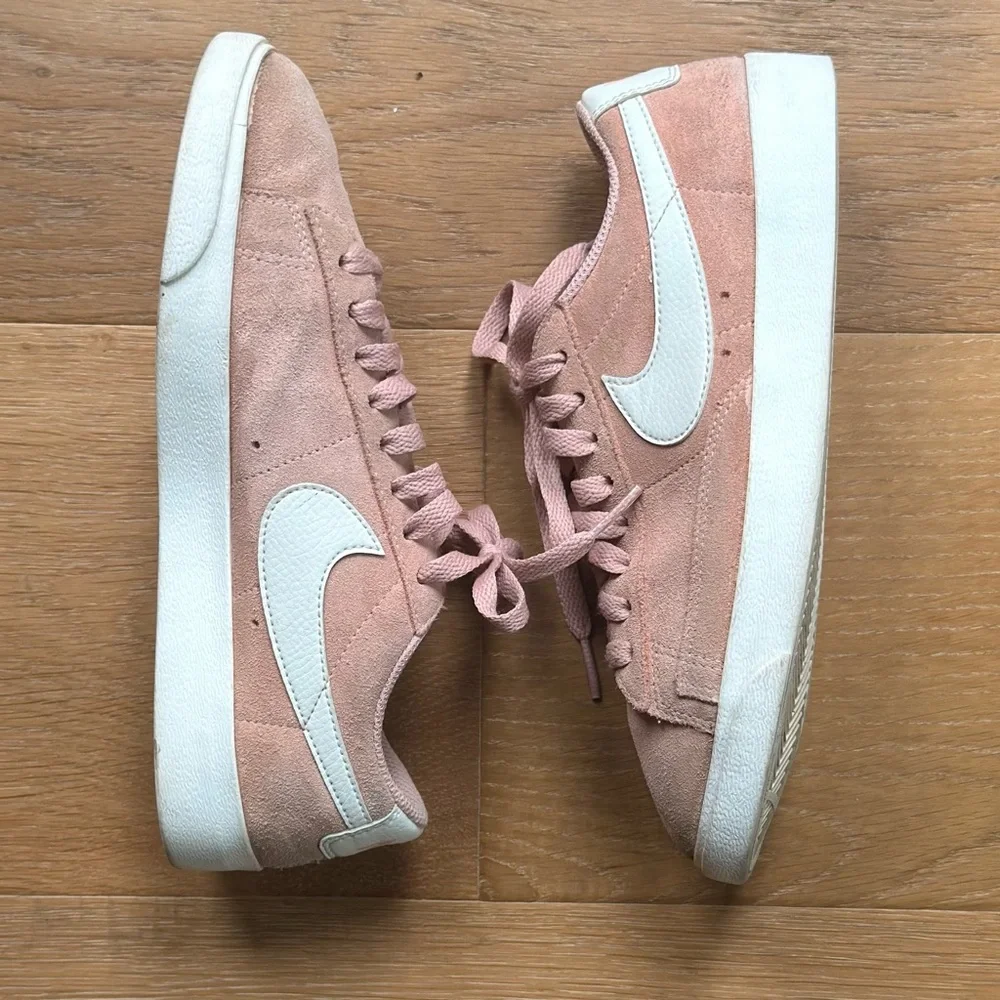 Nike Blazer Low Suede Boho Streetwear Sneakers Light Blush Pink Women's Size 7